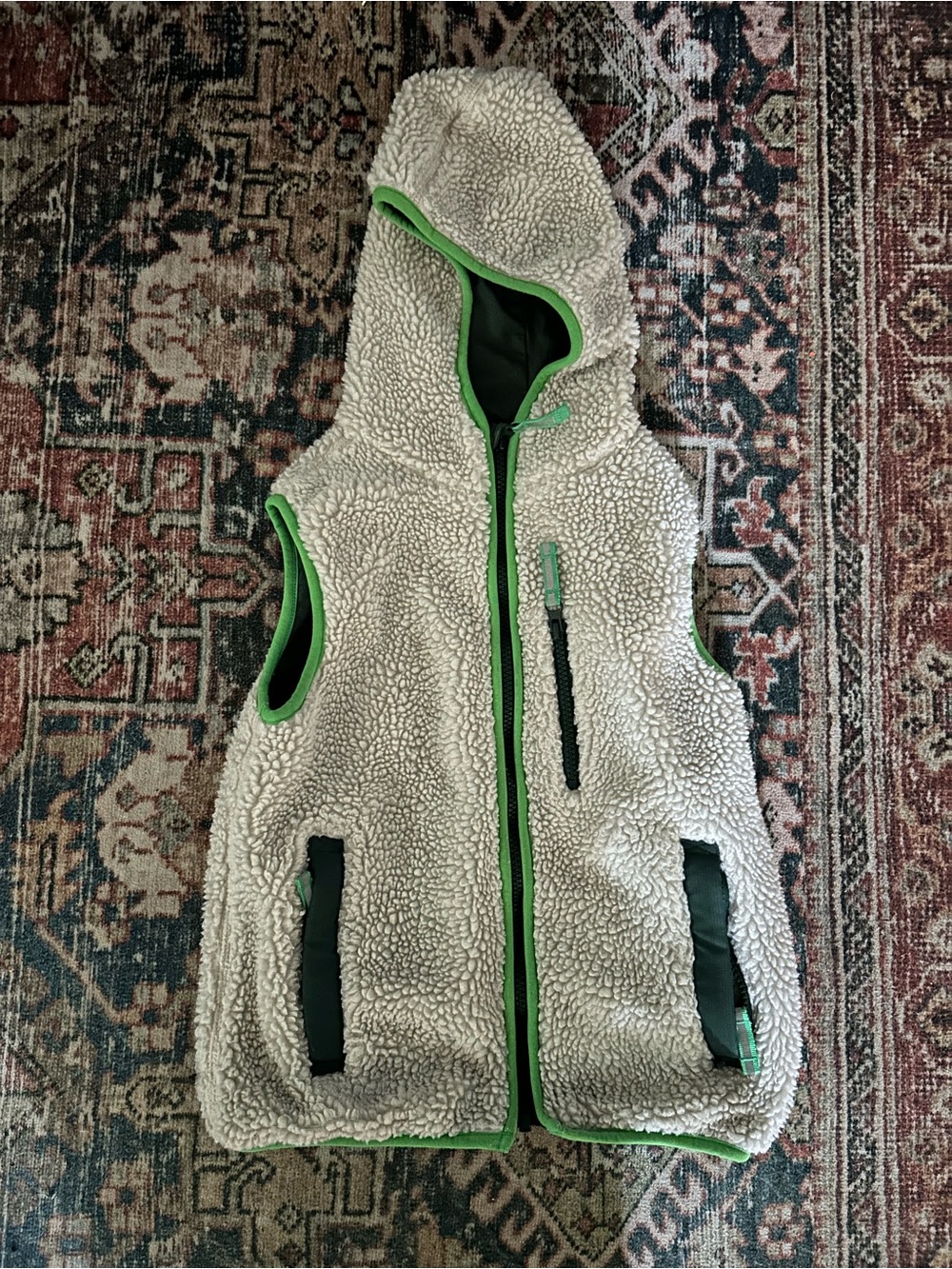 Mini Boden Hooded Vest, size 7-8